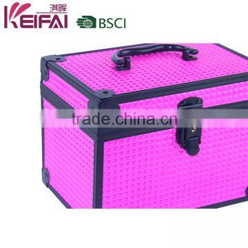 Pink Color Hard Side Aluminum Vanity Case For Travel photo-6