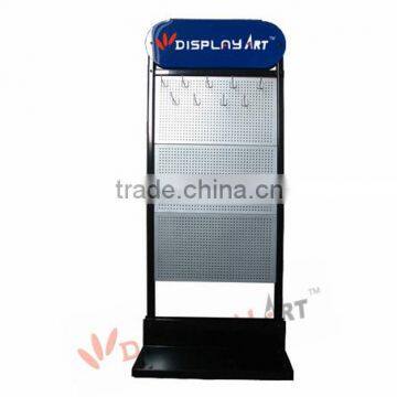 Double-side pegboard display island rack