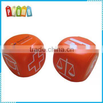 Wholesale Dice shaped PU Anti Stress Ball