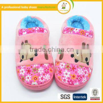 Pink color lovely cute winter slippers women indoor warm winter house shoes