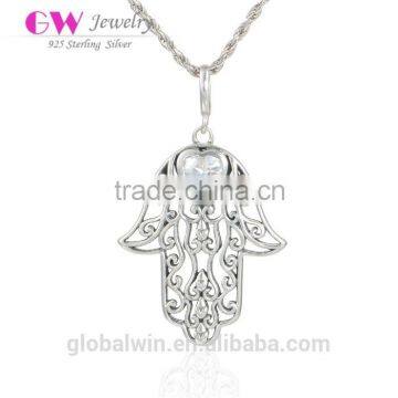 New Design Hot Selling Clear CZ Diamend Hand Pendant For Silver Chain