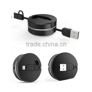 Convenient Multi-color Fashionable 2 in 1 Usb Great Quality Stretching Data Cable