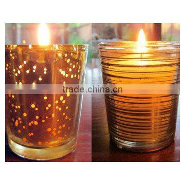 mercury finish glass cloche candle holders glass votive gold copper
