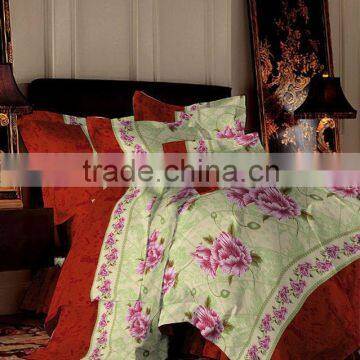 2014 fashion 100% polyester brushed bedding fabric for home textile spring pattern