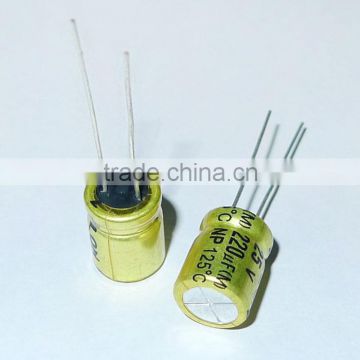 220UF/25V 10*13 non-polarized aluminum electrolytic capacitor