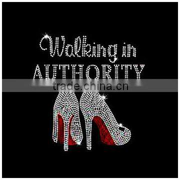 Iron On High Heel Shoes Transfer Motif hotfix designs rhinestone