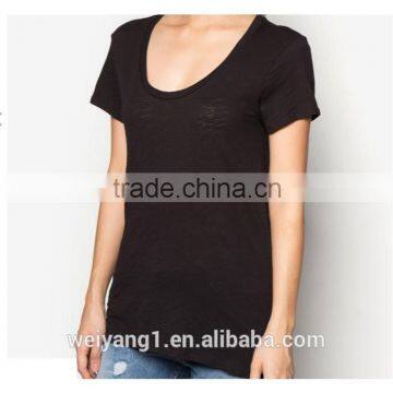 Flecked Cotton-Blend T-Shirt Woman Summer Cool T Shirt photo-2