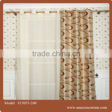 Jacquard Blackout curtains, valance curtains with pattern damask curtains for french doors