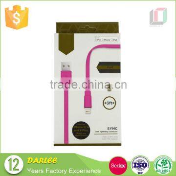 China Unique Spot uv Embossed Custom Recyclable Usb Cable Paper Box With Logo photo-2