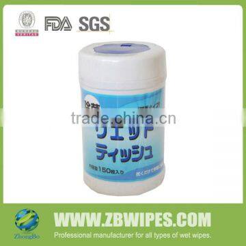 Large Barrel Germproof Wet Wipes Antimicrobial Cleaning Tissue