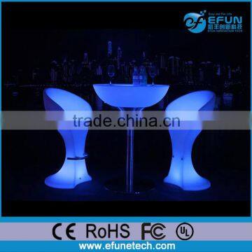 rechargeable rgb led light bar furniture, plastic led bar high stool chair