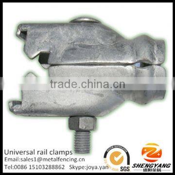 China manufacturer chain link fence post accessories assorted fence fittings hot dip galvanized universal rail clamps