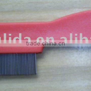 Fine-teeth pet lice Comb with plastic handle