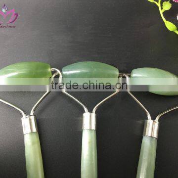 natural green jade roller face massager