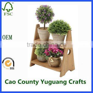 2 Tier Wooden Display Shelves Countertop Decorative Spice Rack photo-5