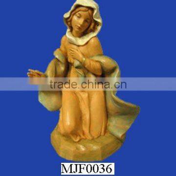 Special Unique Hand Painted Polyresin Religious Mary Statue