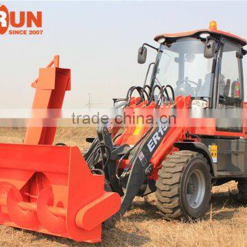 1.5 Ton Everun New Condition Front Loader Type Small Wheel Loader With Snow Blower photo-3
