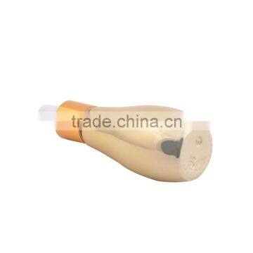 UV Gel Silver Gold Colored Bowling Shaped Glass Dropper Bottle for E-juice, Empty Mini Glass Essential Oil Bottles