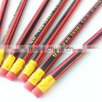 Hexagon HB Pencil, 7" HB Black Lead Pencil With Eraser photo-2