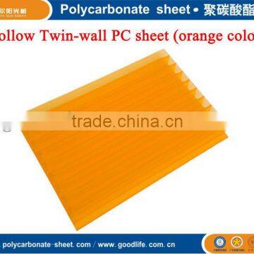 Orange polycarbonate hollow sheet