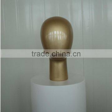 Golden Fiberglass Head Mannequin Display For Wig photo-3