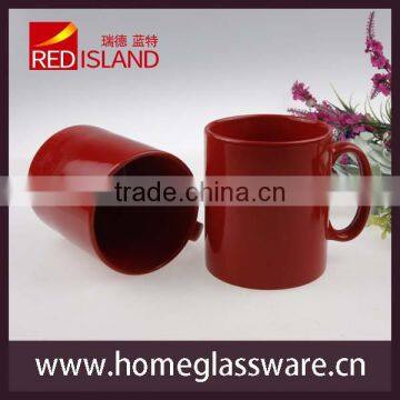 Old Fashion Red Glaze Ceramic Mug 11oz photo-2
