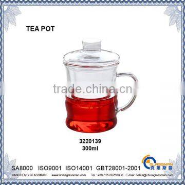 Clear Borosilicate Glass Tea Pot TP139 photo-1