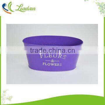 Mini Oval Decorative Galvanized Metal Gift Buckets