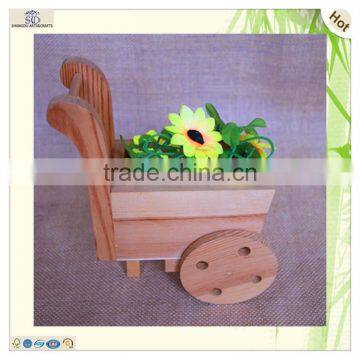 christmas decoration craft kids wood trolley holder toy