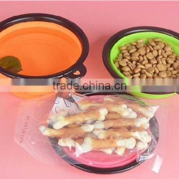 2017 Hot Portable Collapsible Silicone Pet Bowls Dog Bowls Feeding Dog Dishes photo-3
