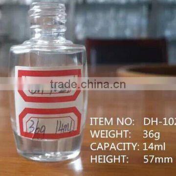 Nail Polish Oil Use and Glass Material Empty Nail Polish Bottle