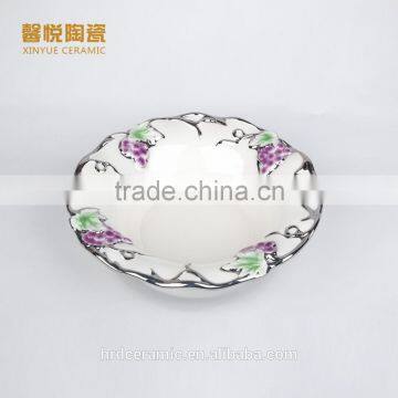 High Quality Silvery Electroplate Dish Ceramic Material