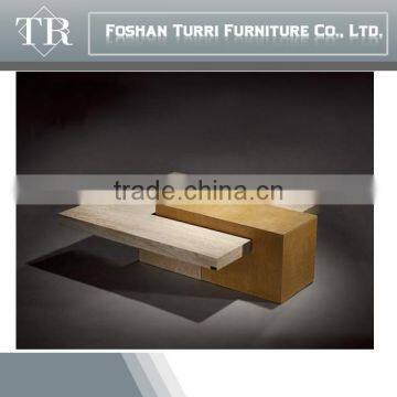 Luxury Furniture Modern Beige Travertine Living Room Center Table photo-2