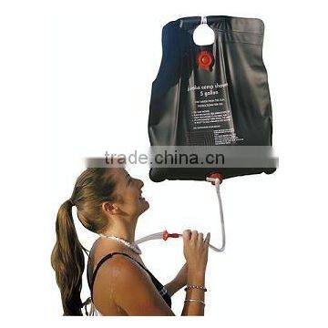 Solar powered outdoor camping garden shower