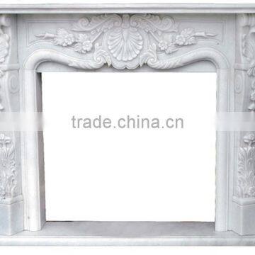 Antique European Style Facing Stone Carving Marble Fireplace photo-3