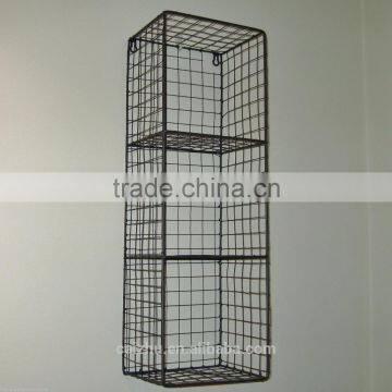 Industrial Retro Style Metal Wire Locker Room Wall Shelf Storage Unit Rack Cage photo-3