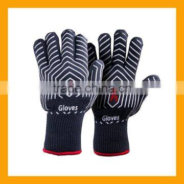 Hot Selling Long Cuff Safe and Non-Slip Textured Grip Silicone Silicone Kitchen Cooking Gloves