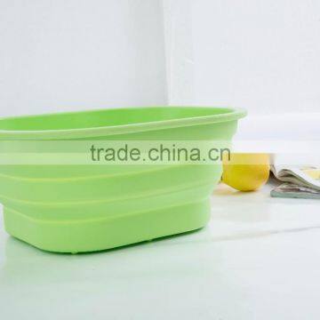 Silicone Folding Pots Vegetables Wash Basin Car Portable Fishing Water Bucket