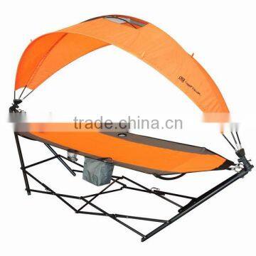 Outdoor Furniture with Frame Stand with Cover 296x80x80cm Portable foldable hammock with stand
