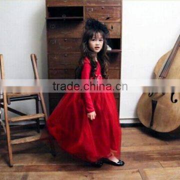 2015 New Autumn Vintage Baby Girl Christmas Dress Lace Children Clothes Girls Birthday Party Formal Occasion Dresses Long Sleeve photo-4