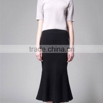 2016 high quality pictures of fish cut long seduction skirts