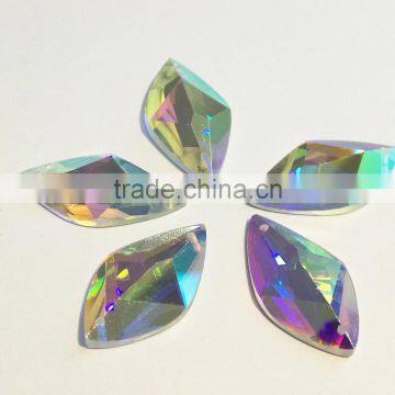 China factury glass sew on diamond with holes hotfix rhinestones for nail art