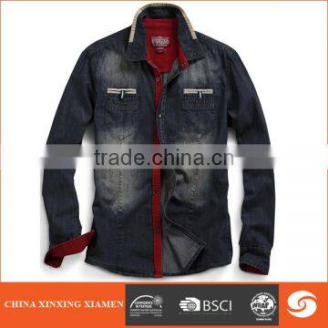 Hot Sale Heavy Duty Men Jeans Shirt for Long Sleeves photo-1