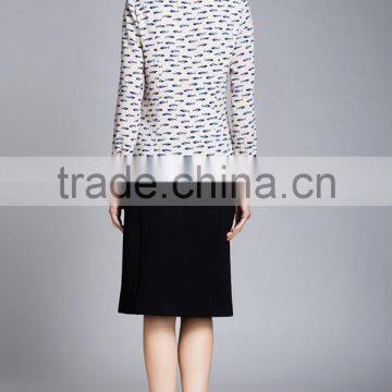 Spring-Summer Season Ladies Length Sleeve Stand Collar Printing Shirt Blouse photo-3