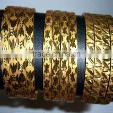 Fashion Gold Plated Polki Bangles SZ XXL