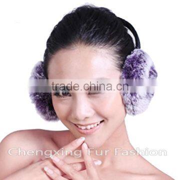 CX-EM-03R Fashion Ladies Genuine Rex Rabbit Fur Custom Fur Earmuffs photo-6
