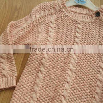 High Quality Baby Girls Sweater Design With Shoulder Woode Button(BKNB5564) photo-3