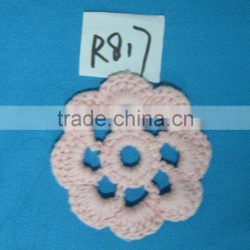 custom cotton flower applique patch