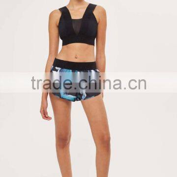 MGOO Wholesale Drawstring Jogger Dri Fit Shorts Silk Printing Women Running Sport Pants photo-3