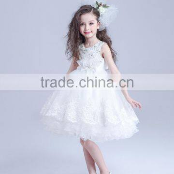 Kids Fashion Show Dresses White Prom Dresses Modern Girls Dress photo-4